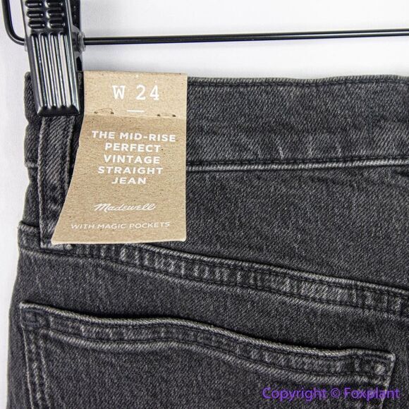 NEW Madewell The Mid-Rise Perfect Vintage Straight Jean in Rosella Wash,, 24 - Picture 12 of 16
